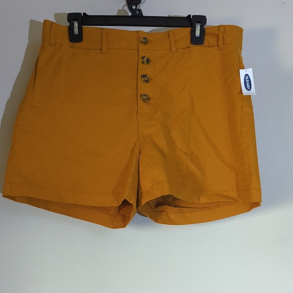 Old Navy Orange Flat Front Casual Shorts